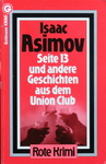 Isaac Asimov - Seite 13 und andere Geschichten aus dem Union Club: Vorn